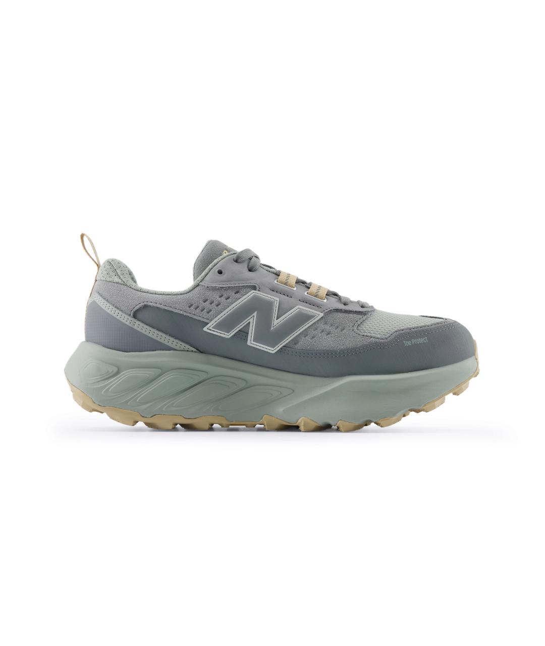 NEW BALANCE Серые синтетические низкие кроссовки / кеды, фото 1