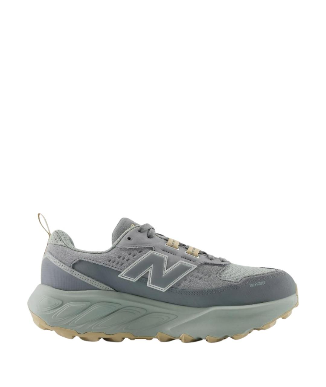 NEW BALANCE Серые замшевые низкие кроссовки / кеды, фото 1