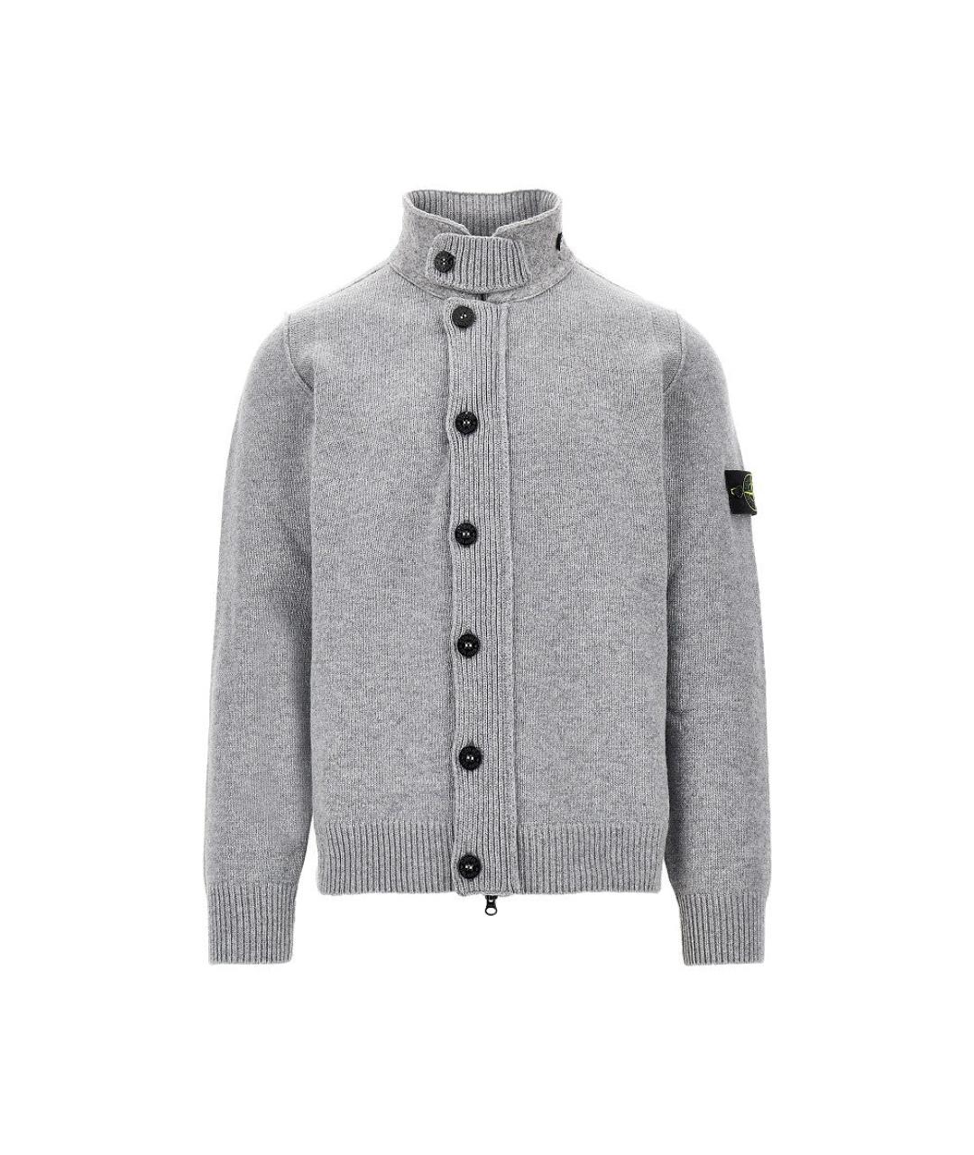 STONE ISLAND Серый кардиган, фото 1