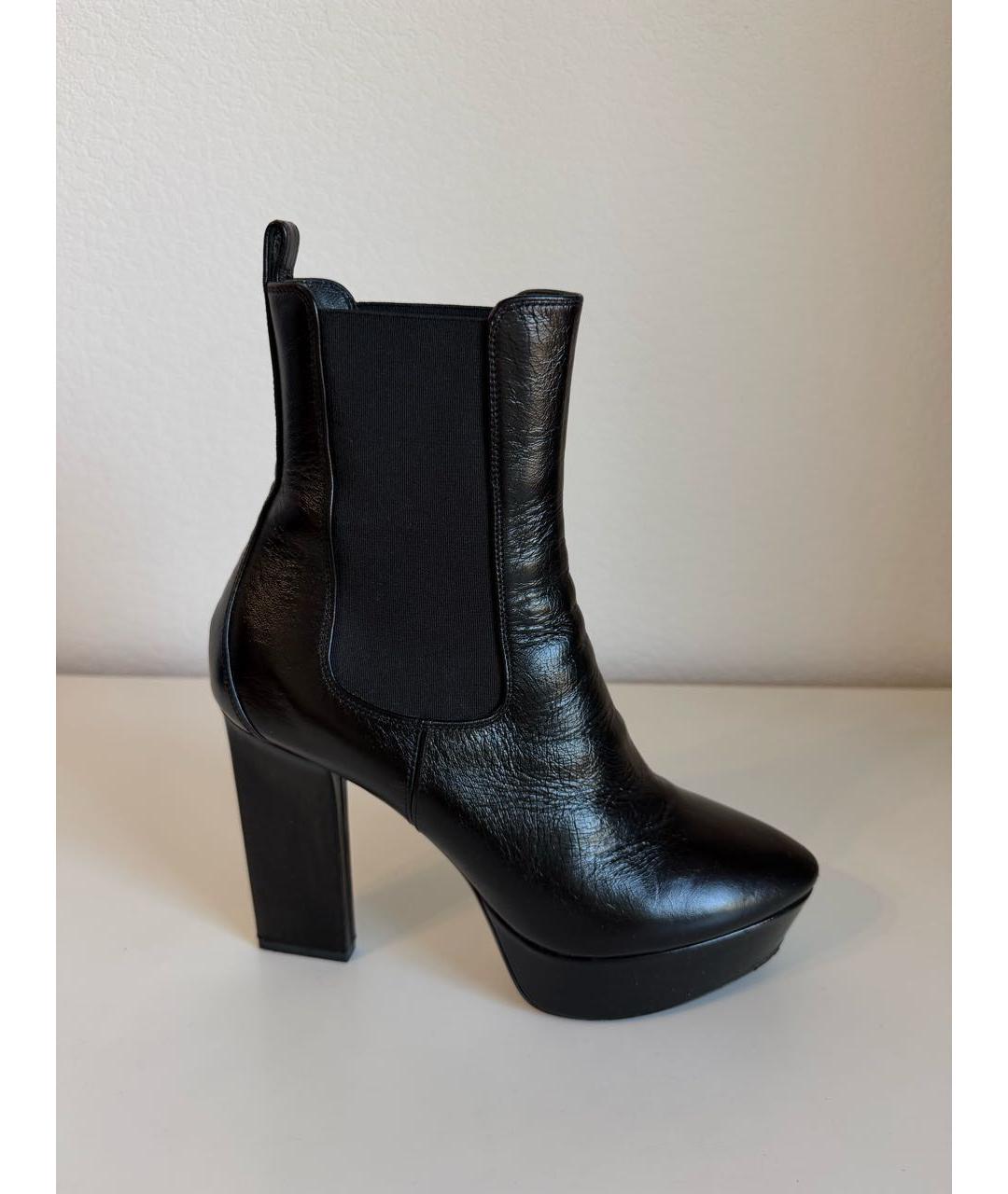 SAINT LAURENT Черные ботильоны из лакированной кожи, фото 9