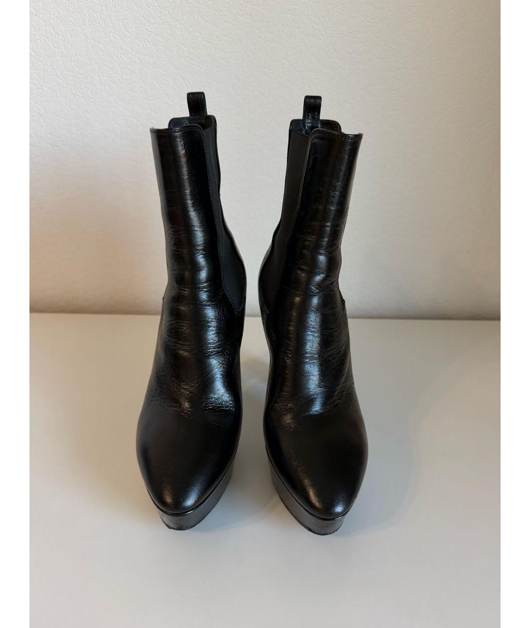 SAINT LAURENT Черные ботильоны из лакированной кожи, фото 3