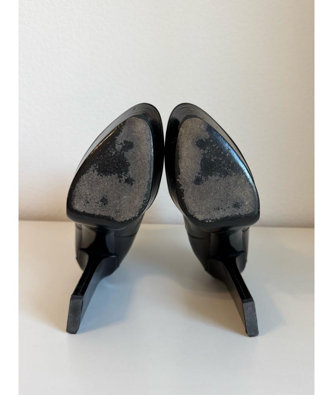 SAINT LAURENT Черные ботильоны из лакированной кожи, фото 8