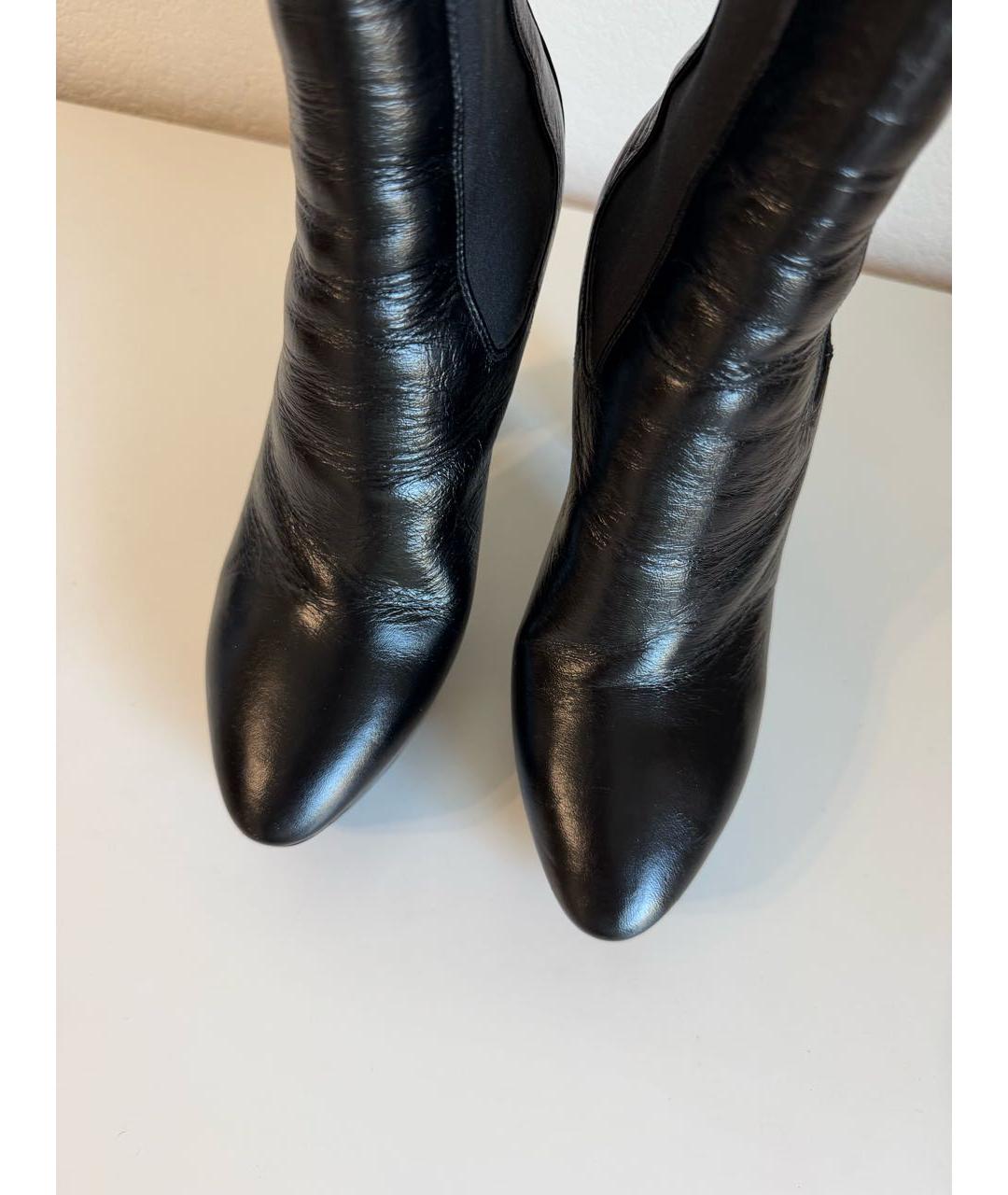 SAINT LAURENT Черные ботильоны из лакированной кожи, фото 7