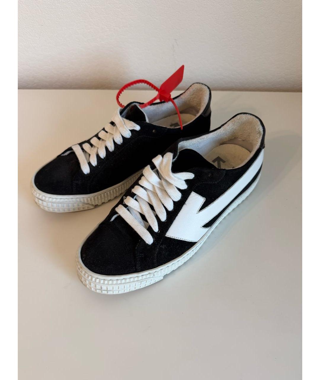 OFF-WHITE Черные текстильные кеды, фото 5
