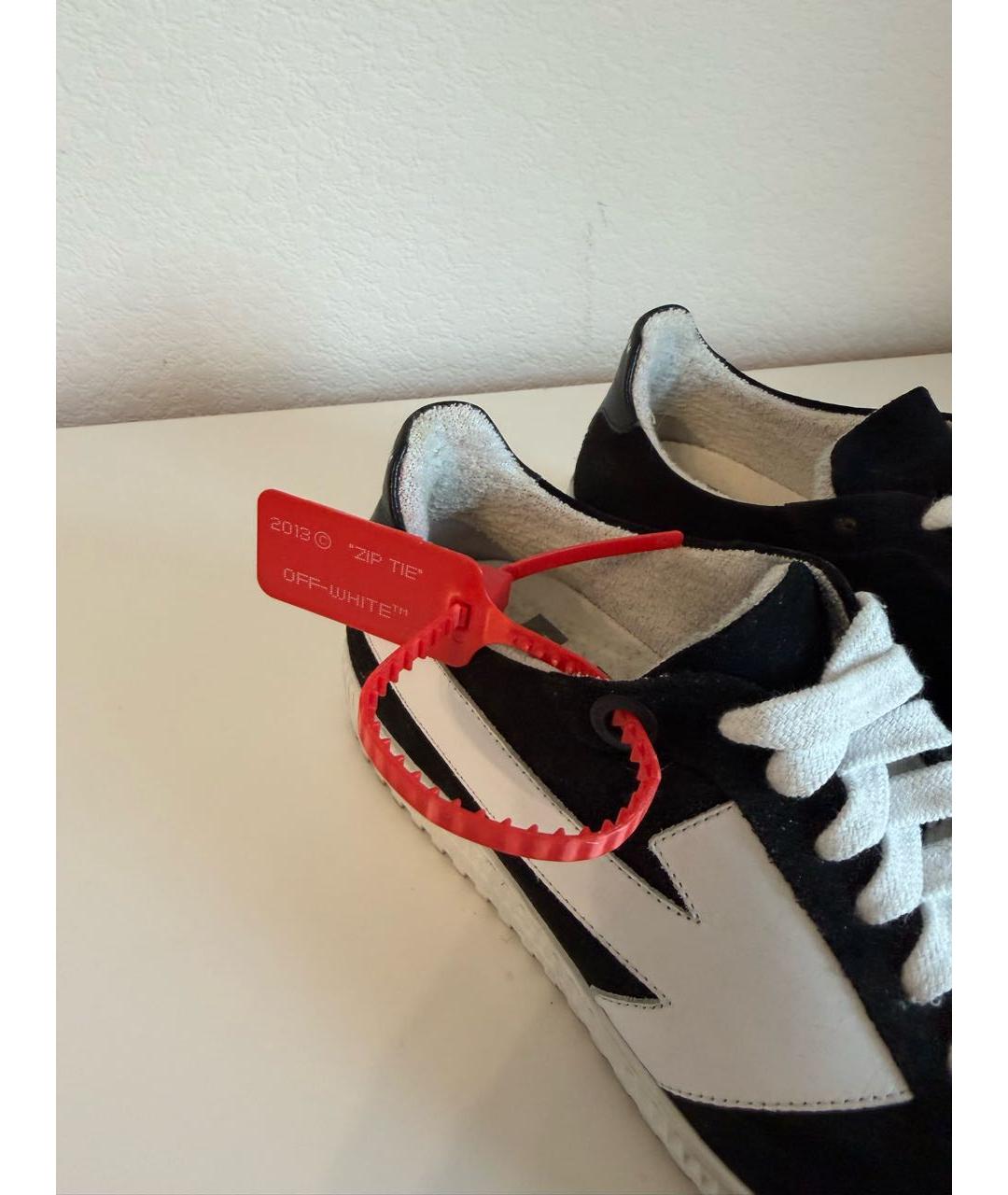 OFF-WHITE Черные текстильные кеды, фото 6