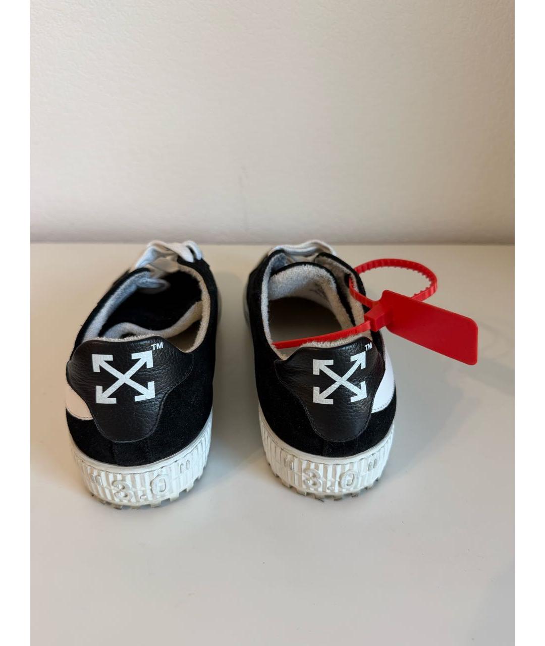 OFF-WHITE Черные текстильные кеды, фото 4