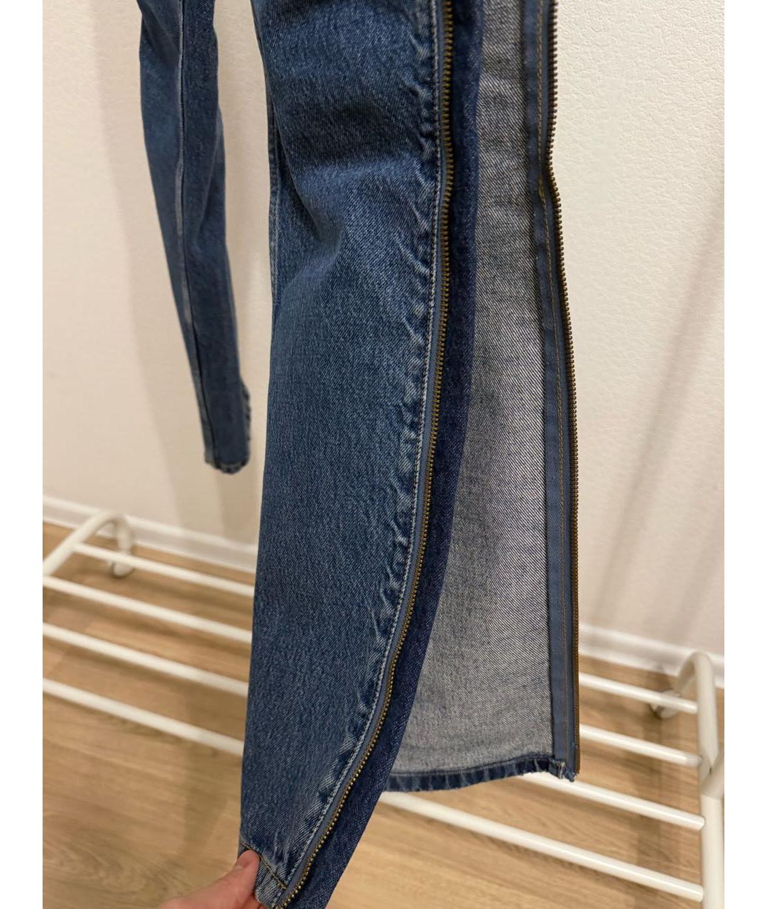 VETEMENTS Темно-синие хлопковые джинсы слим, фото 4