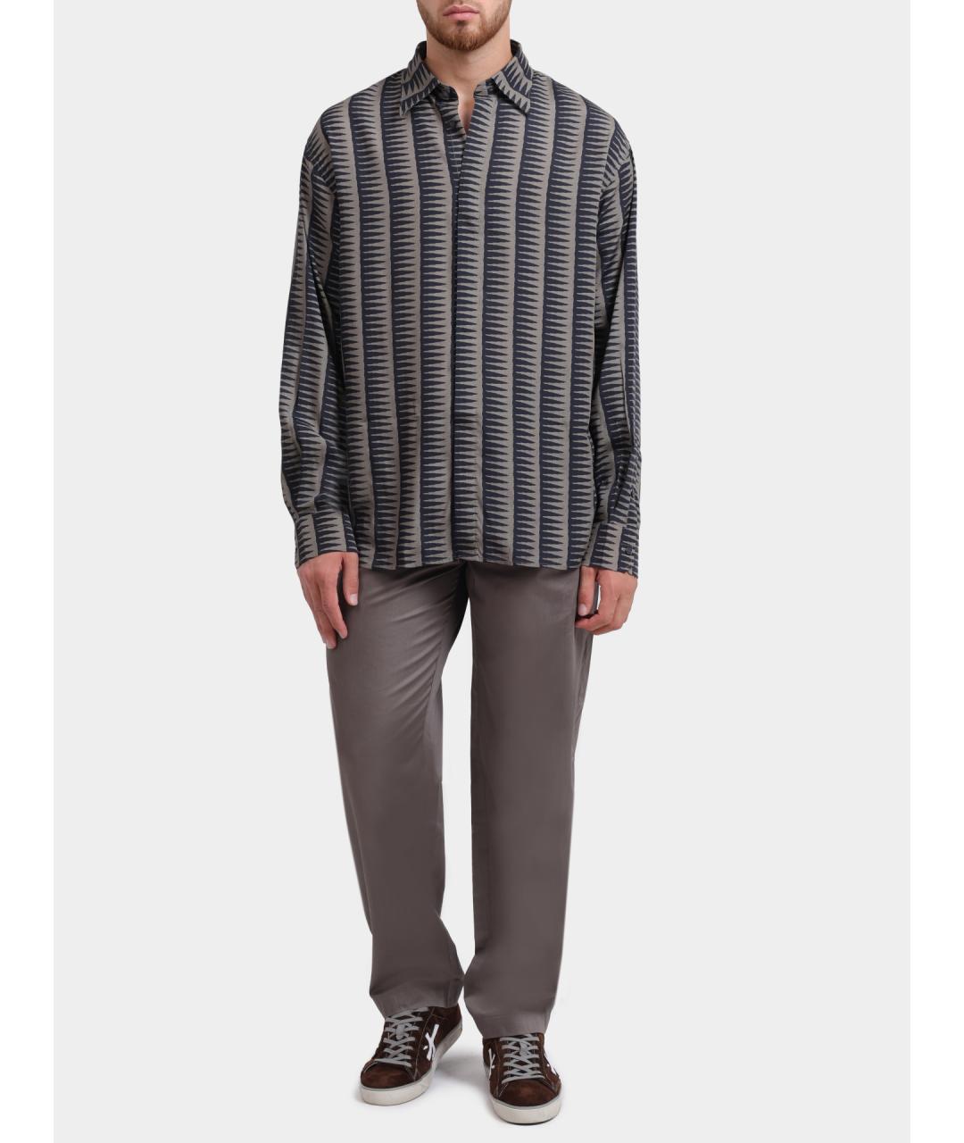 EMPORIO ARMANI Серая кэжуал рубашка, фото 2