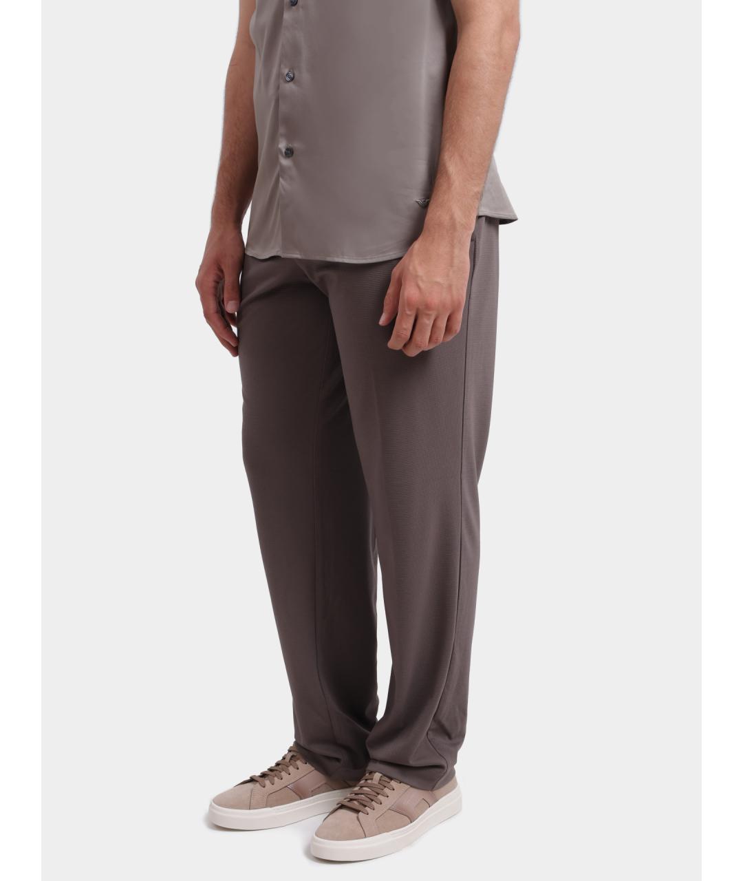 EMPORIO ARMANI Коричневые повседневные брюки, фото 3