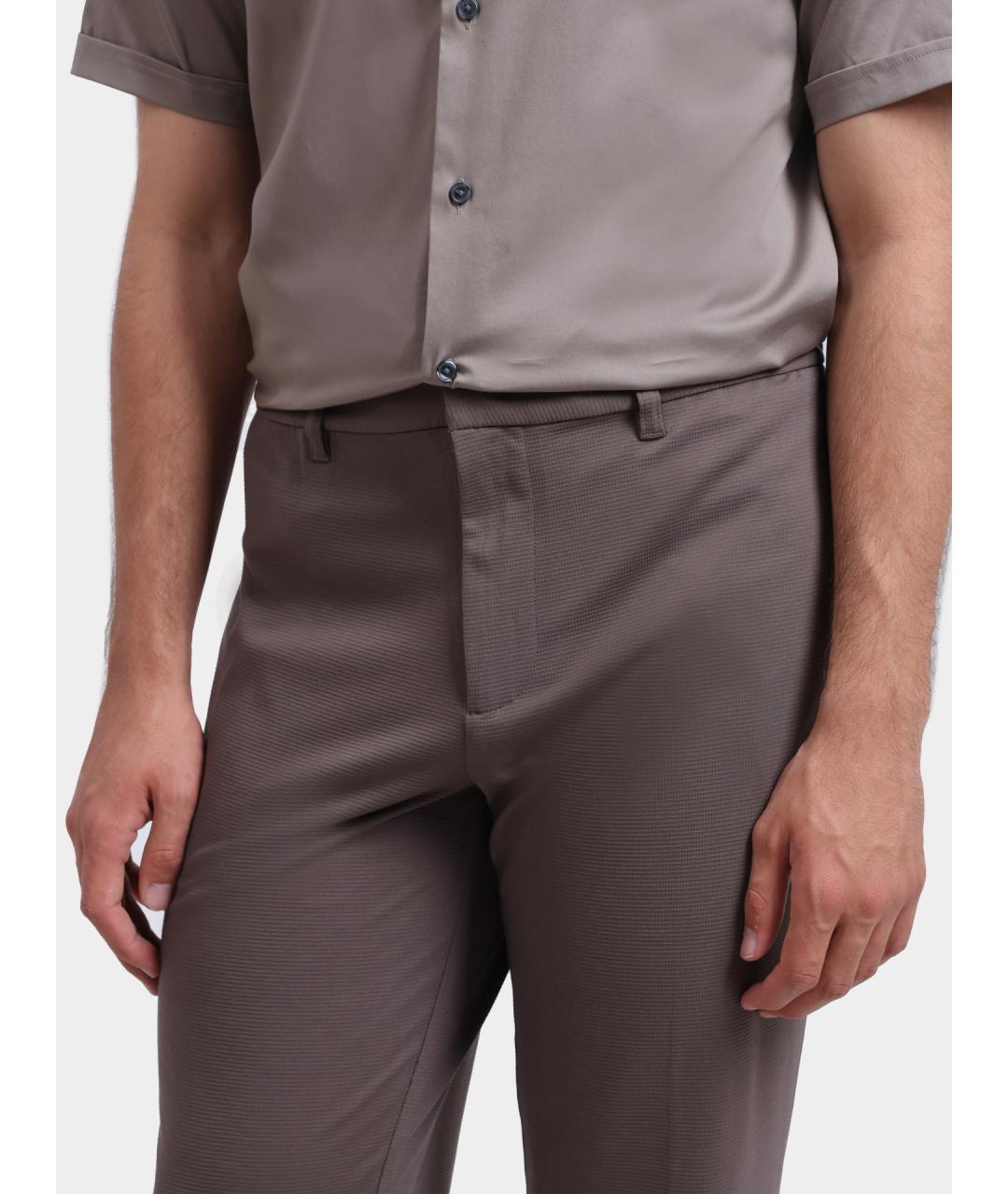 EMPORIO ARMANI Коричневые повседневные брюки, фото 4