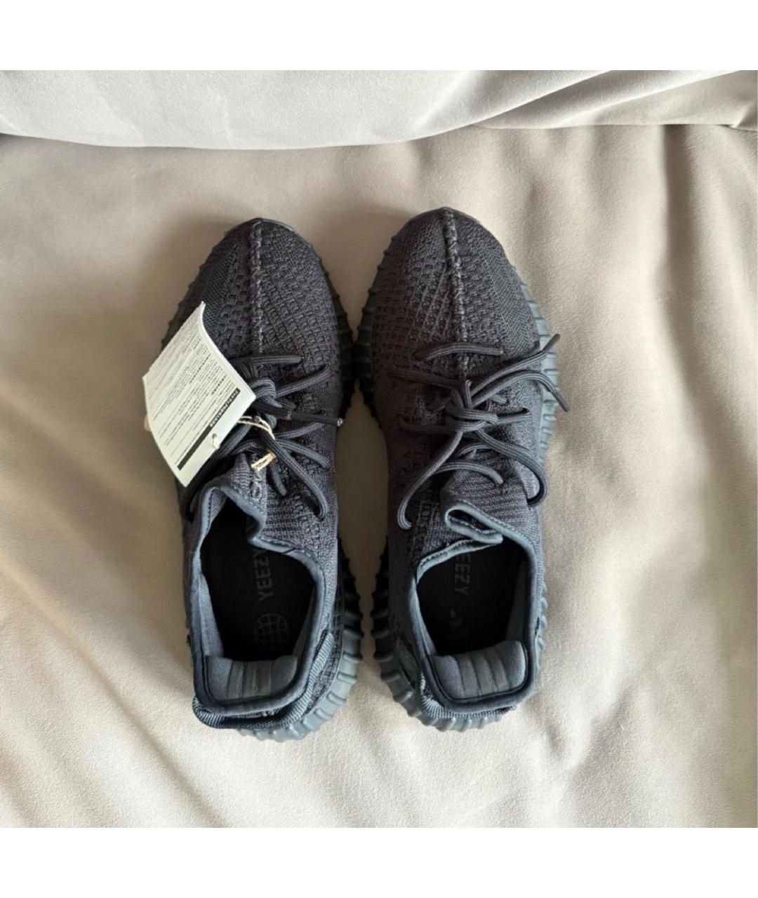 ADIDAS YEEZY Черные текстильные низкие кроссовки / кеды, фото 3