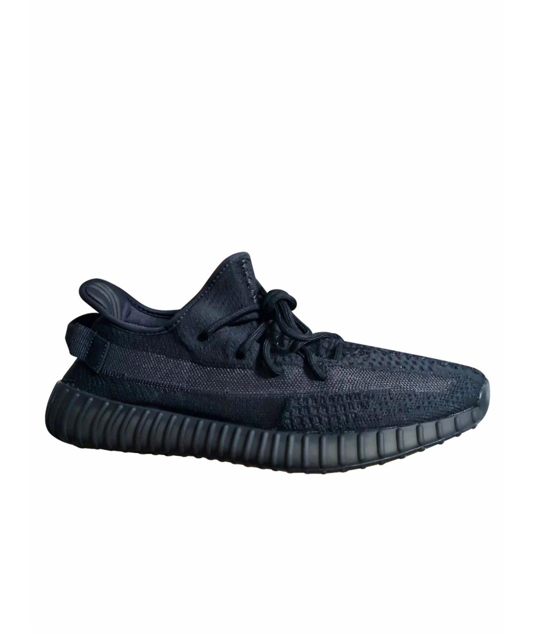 ADIDAS YEEZY Черные текстильные низкие кроссовки / кеды, фото 1