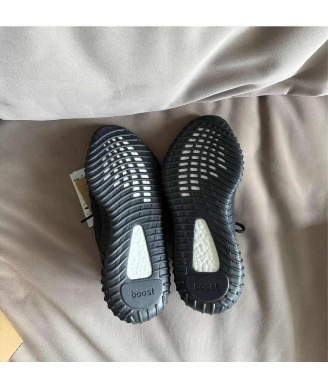 ADIDAS YEEZY Черные текстильные низкие кроссовки / кеды, фото 4