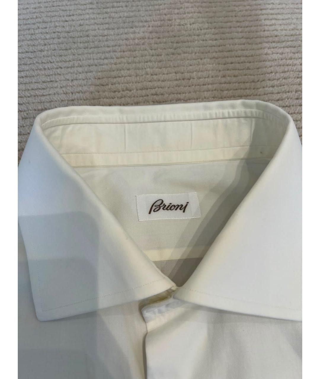 BRIONI Белая хлопковая классическая рубашка, фото 5