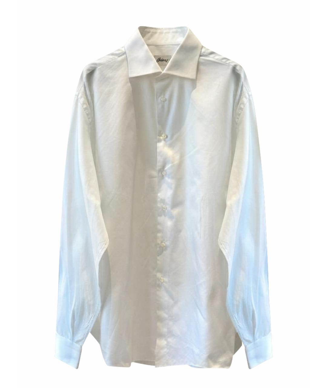 BRIONI Белая хлопковая классическая рубашка, фото 1