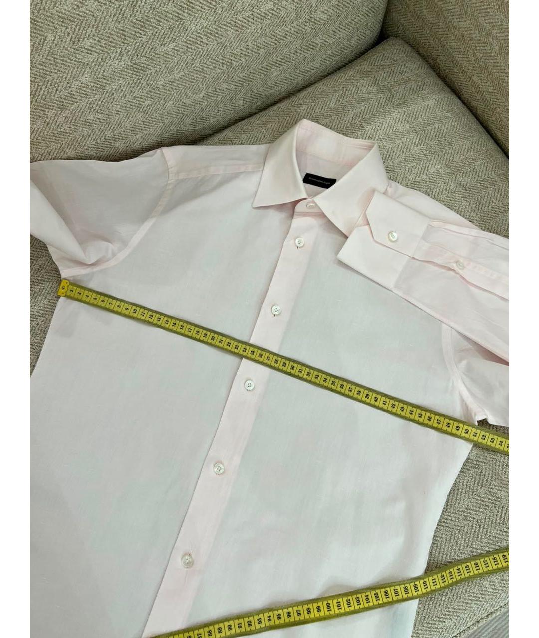 ERMENEGILDO ZEGNA XXX Розовая классическая рубашка, фото 4