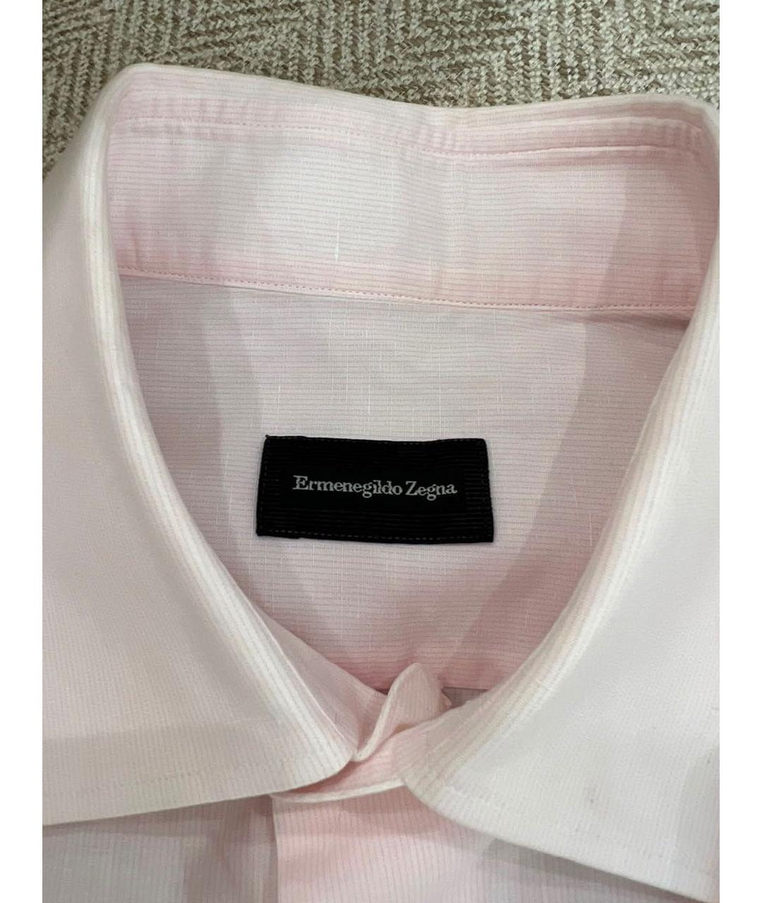 ERMENEGILDO ZEGNA XXX Розовая классическая рубашка, фото 5