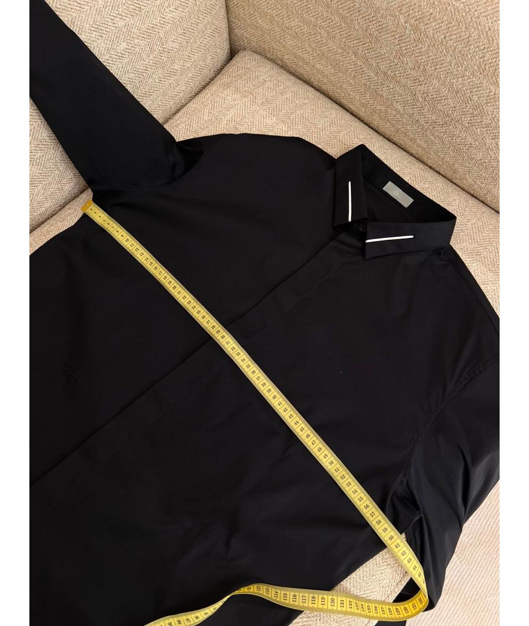 CHRISTIAN DIOR Черная хлопковая классическая рубашка, фото 4