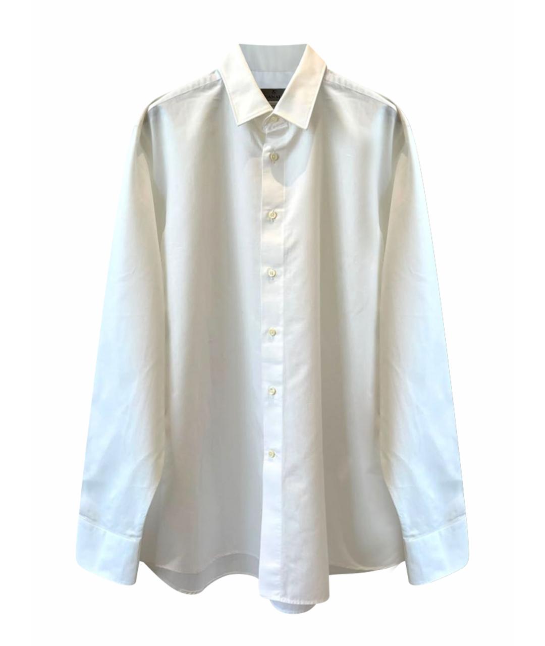 CANALI Белая хлопковая классическая рубашка, фото 1