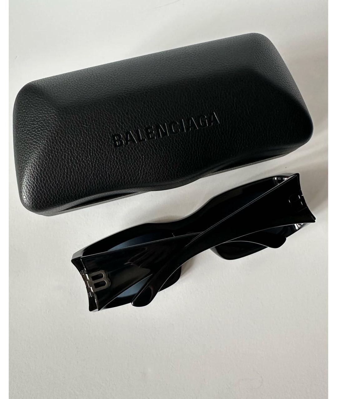BALENCIAGA Черные пластиковые солнцезащитные очки, фото 5