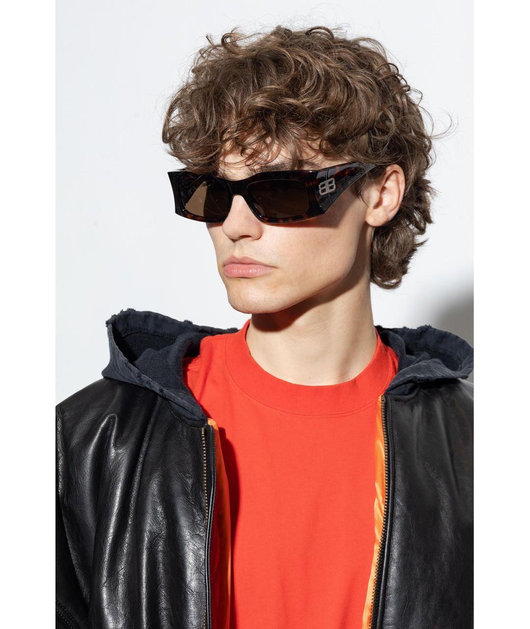 BALENCIAGA Черные пластиковые солнцезащитные очки, фото 2