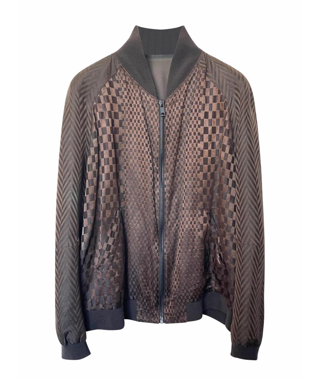 HAIDER ACKERMANN Коричневая вискозная куртка, фото 1