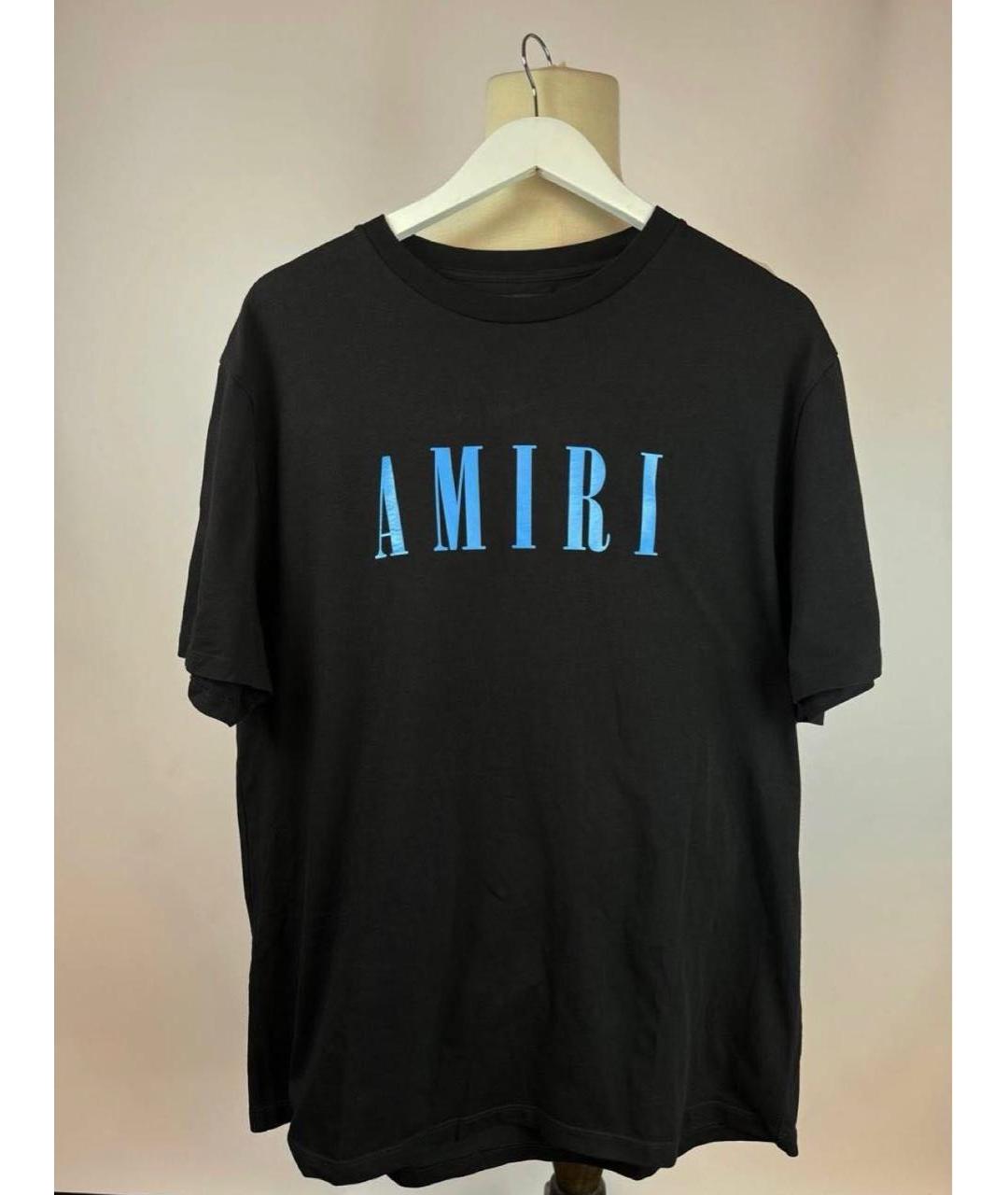 AMIRI Черная хлопковая футболка, фото 6