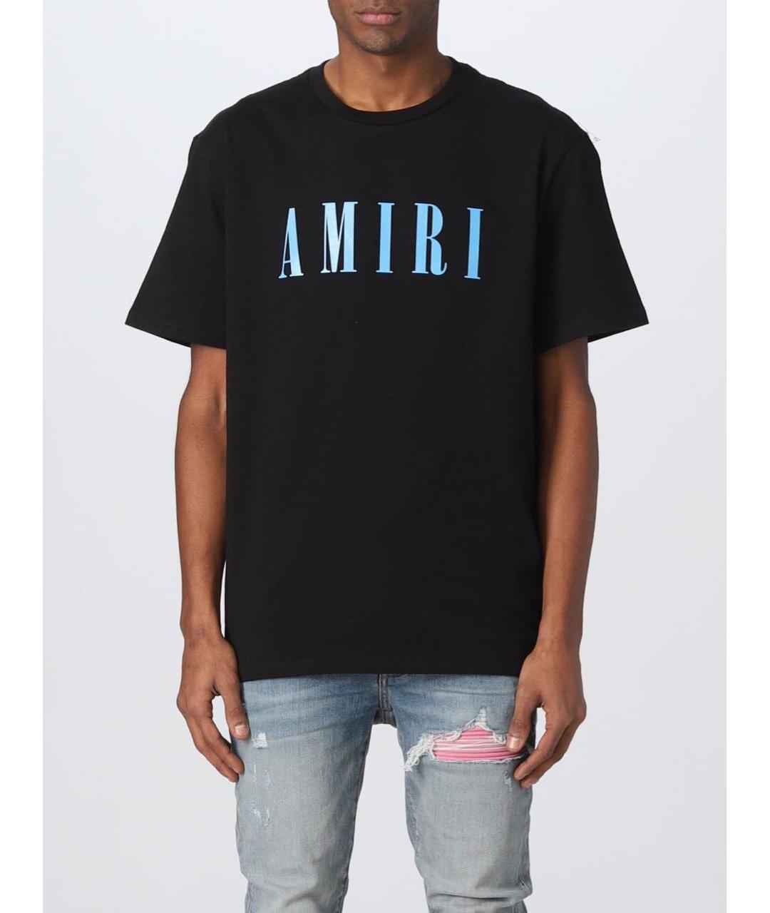 AMIRI Черная хлопковая футболка, фото 2