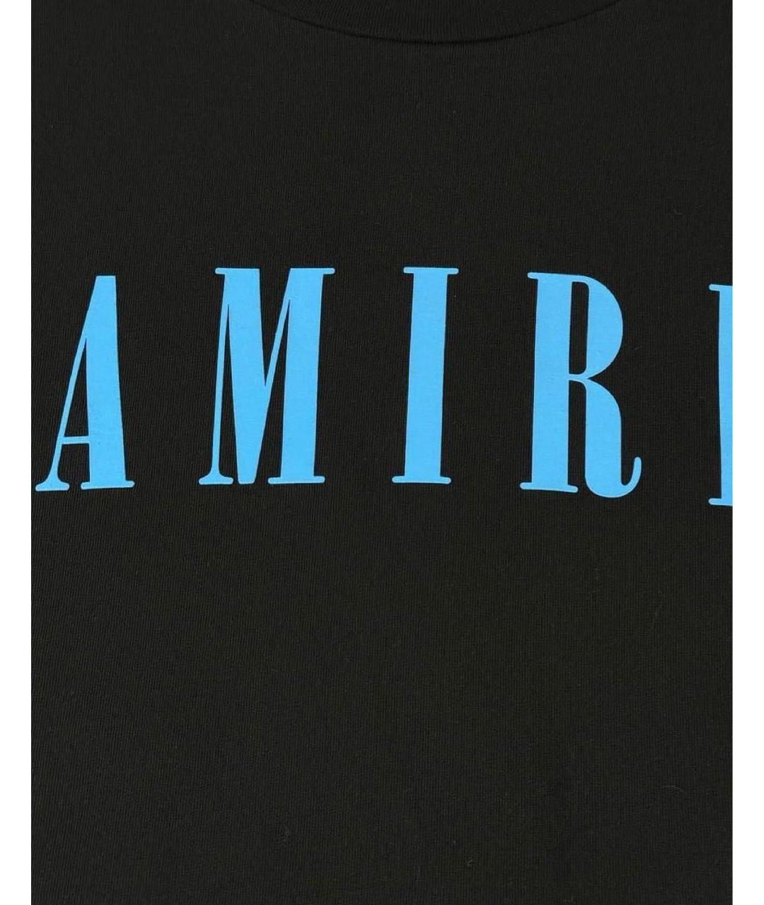 AMIRI Черная хлопковая футболка, фото 4