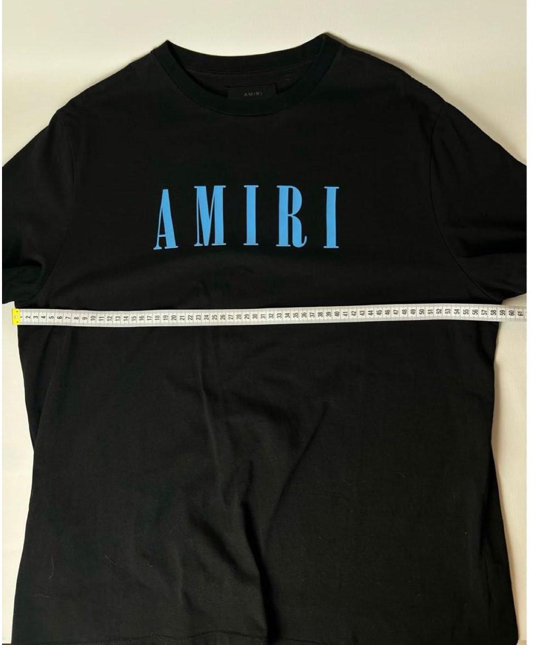 AMIRI Черная хлопковая футболка, фото 8