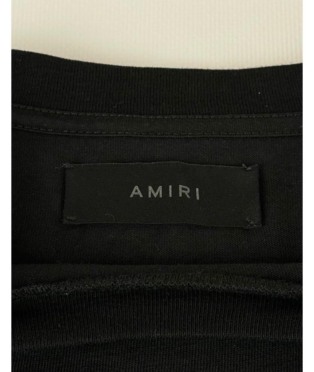 AMIRI Черная хлопковая футболка, фото 5