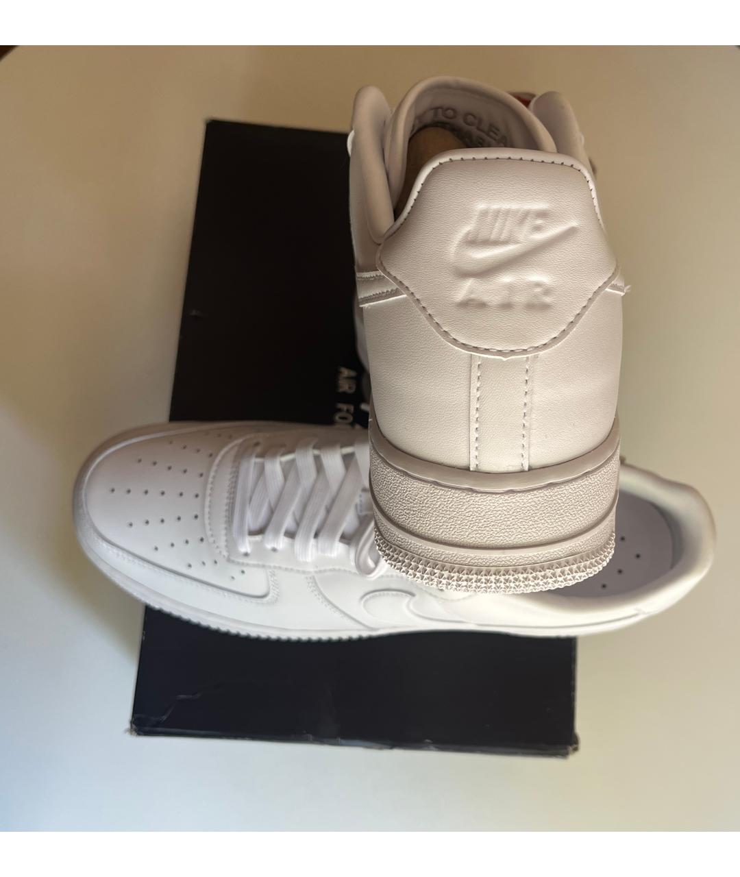 NIKE Белые кожаные низкие кроссовки / кеды, фото 4