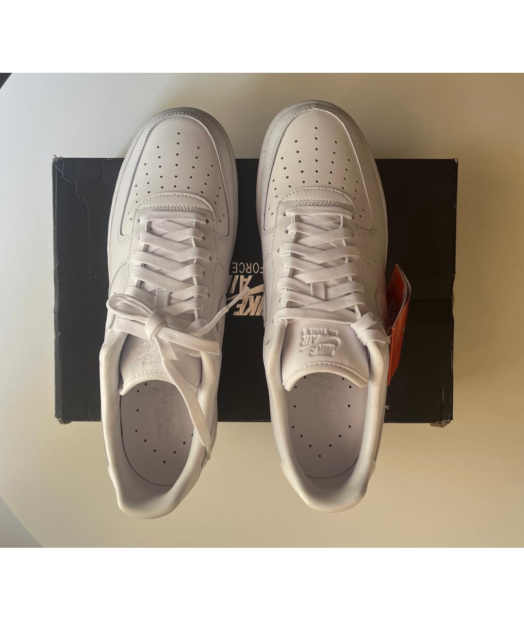 NIKE Белые кожаные низкие кроссовки / кеды, фото 3