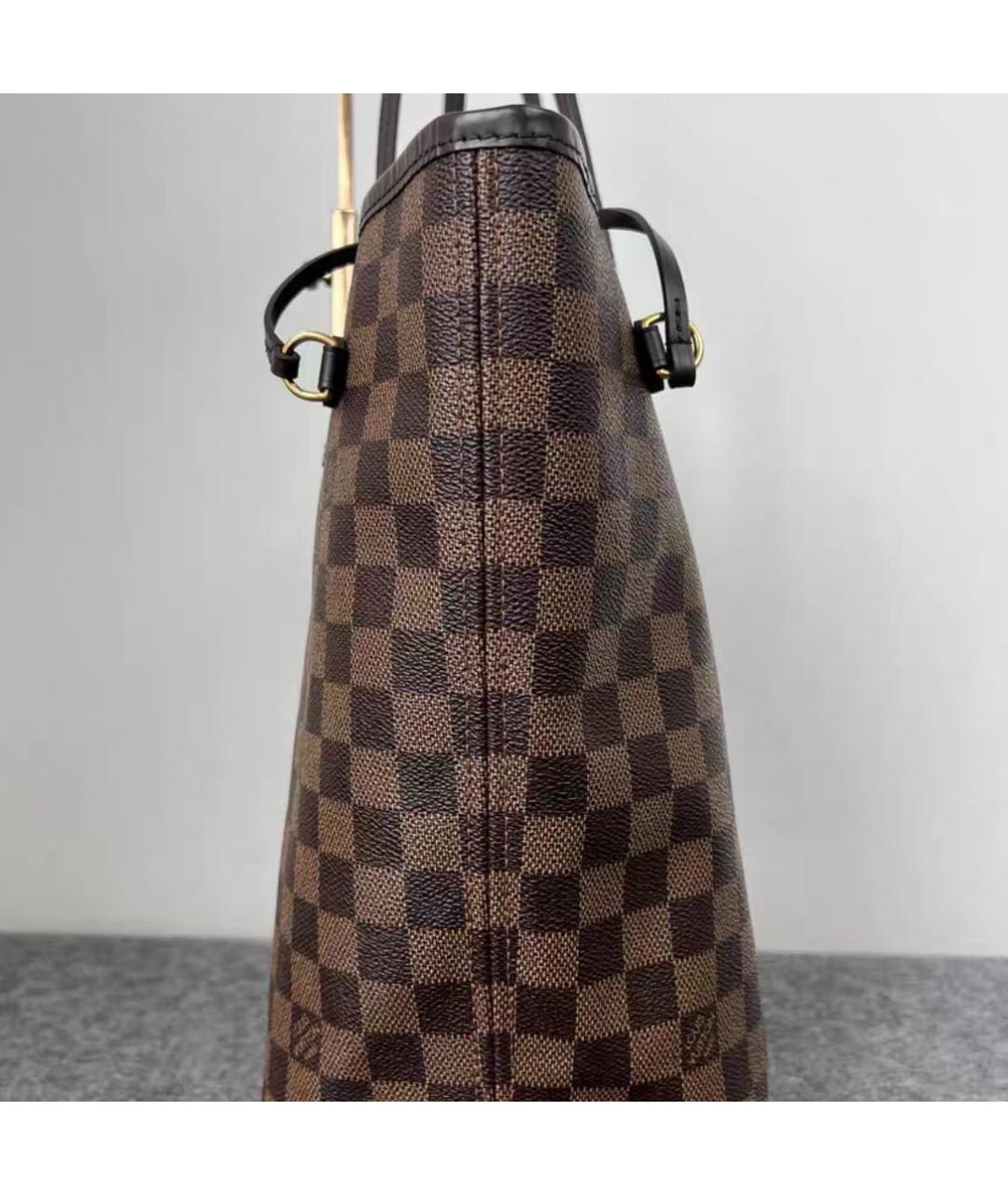 LOUIS VUITTON Коричневая сумка тоут из канвы, фото 3