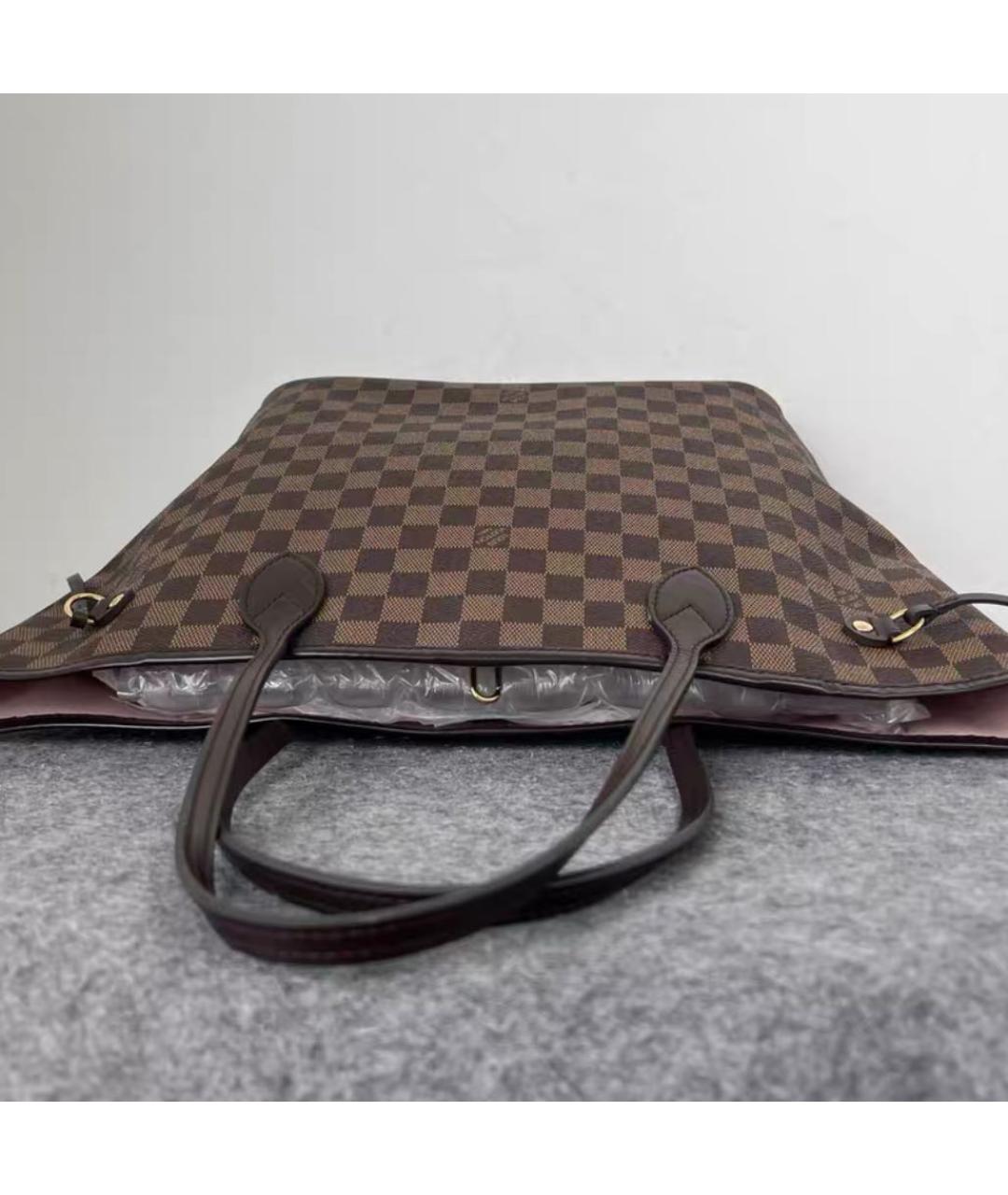 LOUIS VUITTON Коричневая сумка тоут из канвы, фото 4