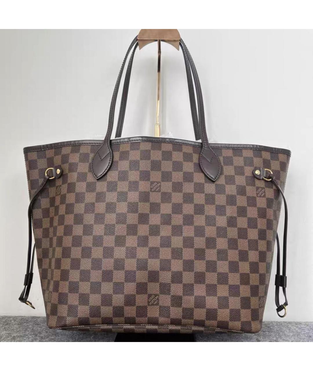 LOUIS VUITTON Коричневая сумка тоут из канвы, фото 5