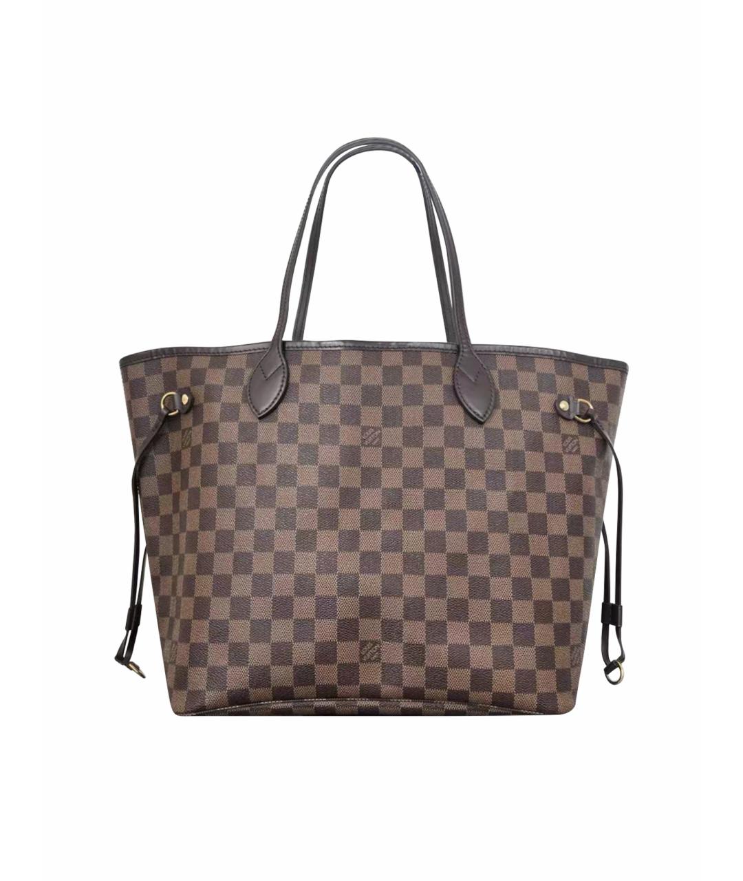 LOUIS VUITTON Коричневая сумка тоут из канвы, фото 1