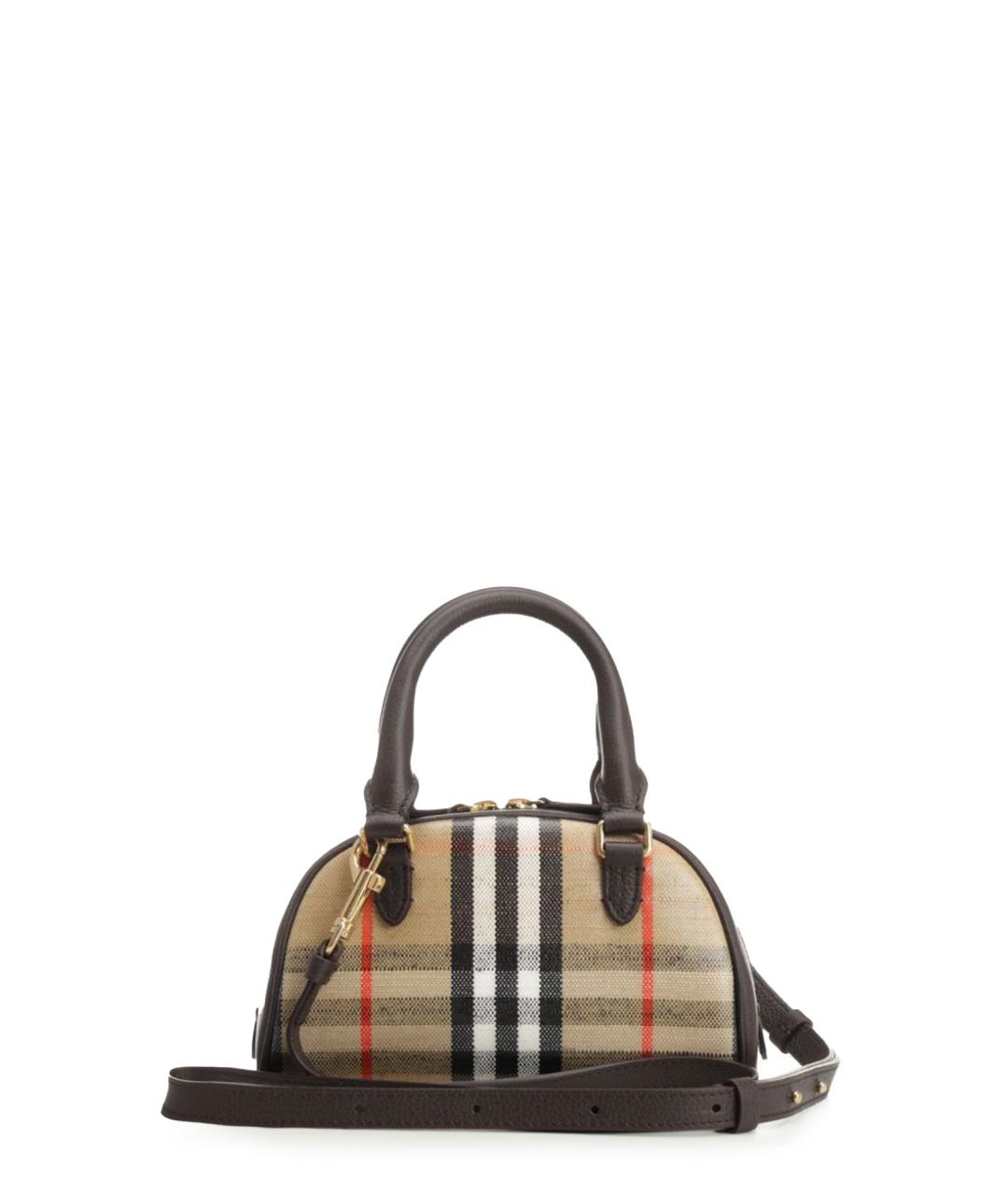 BURBERRY Бежевая хлопковая сумка с короткими ручками, фото 2