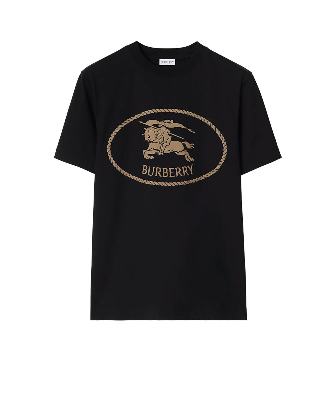 BURBERRY Черная футболка, фото 1