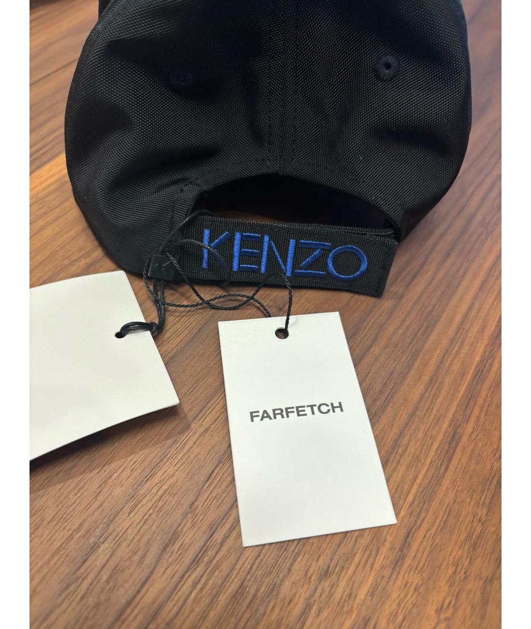 KENZO Черная синтетическая кепка, фото 4