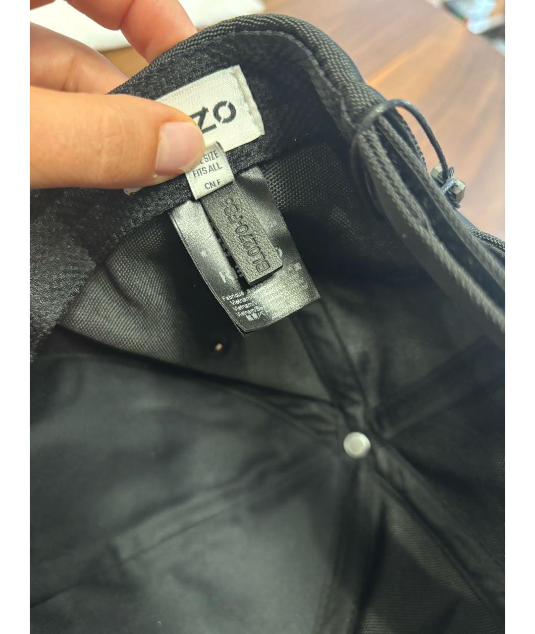 KENZO Черная синтетическая кепка, фото 7