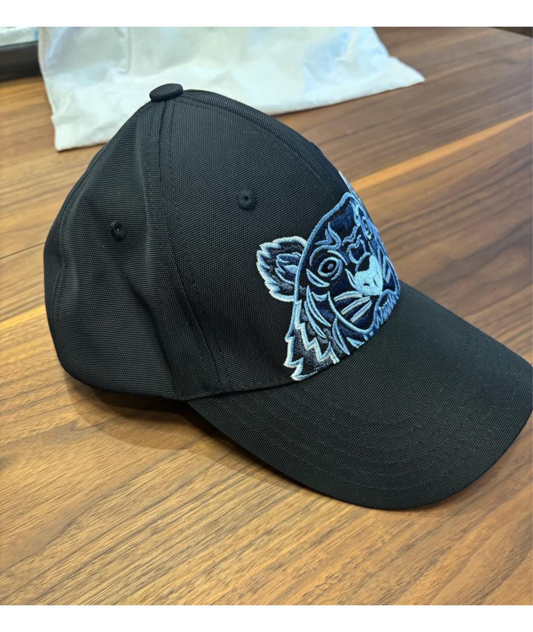 KENZO Черная синтетическая кепка, фото 2