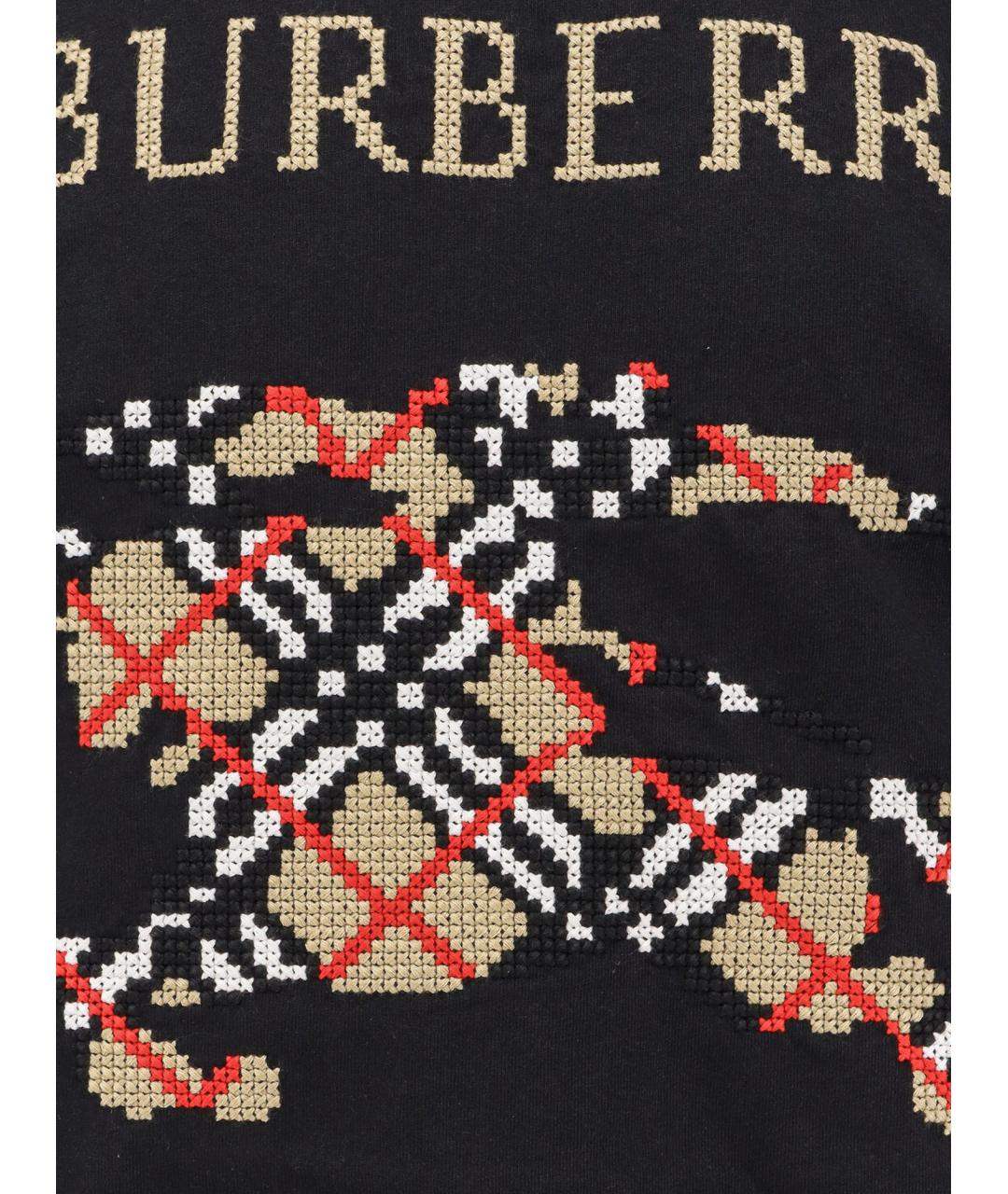 BURBERRY Черная футболка, фото 3