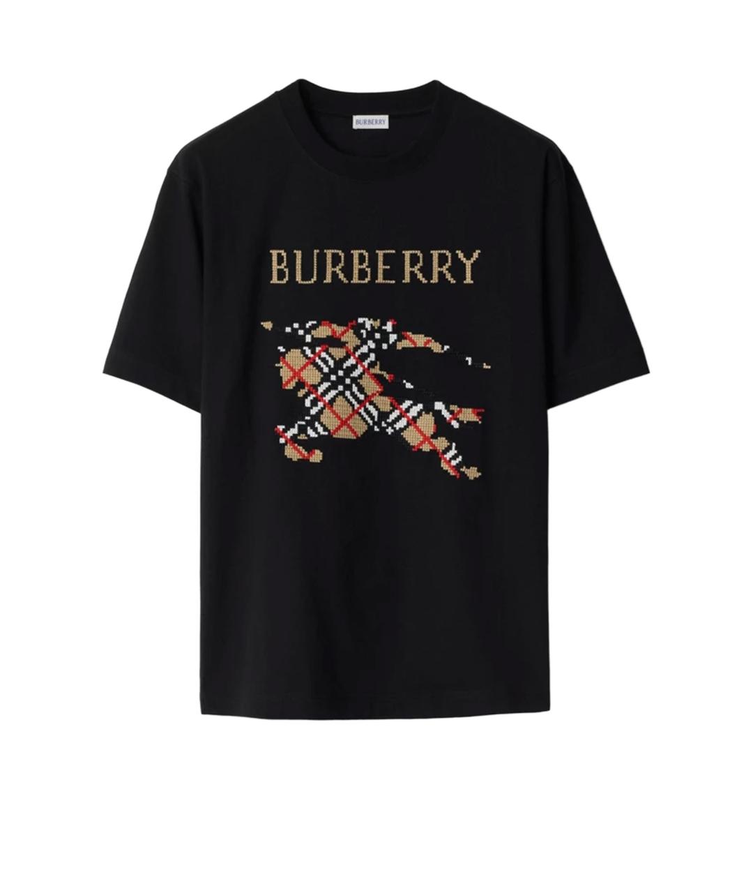 BURBERRY Черная футболка, фото 1
