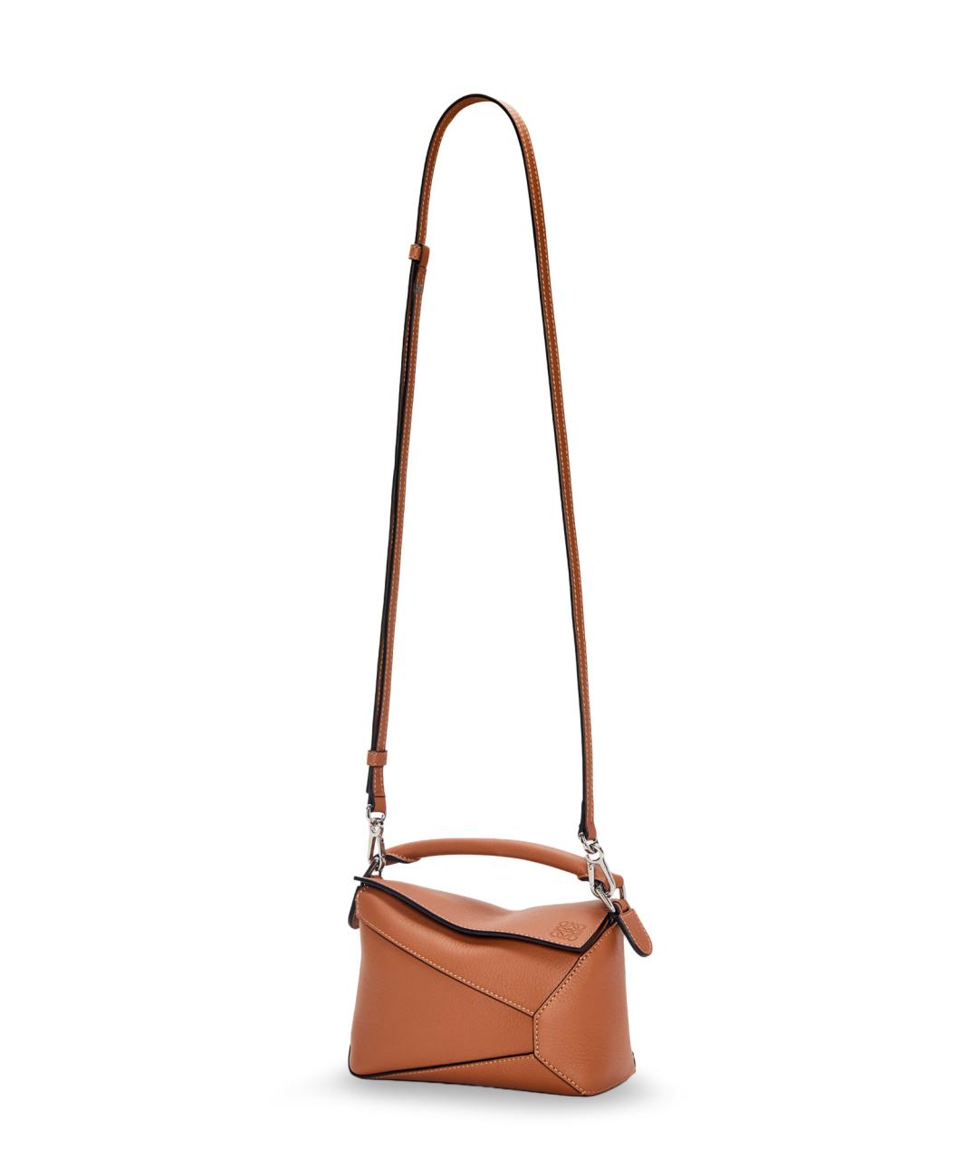 LOEWE Коричневая кожаная сумка через плечо, фото 3