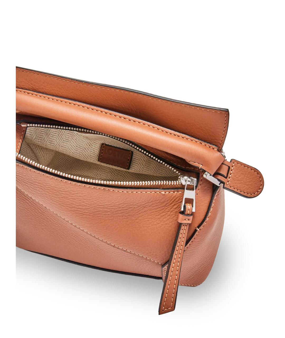 LOEWE Коричневая кожаная сумка через плечо, фото 5