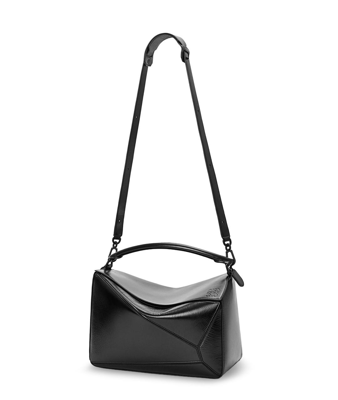 LOEWE Черная кожаная сумка на плечо, фото 3