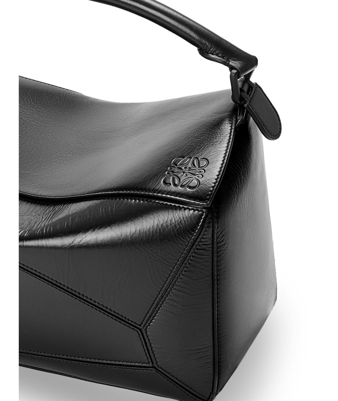 LOEWE Черная кожаная сумка на плечо, фото 4