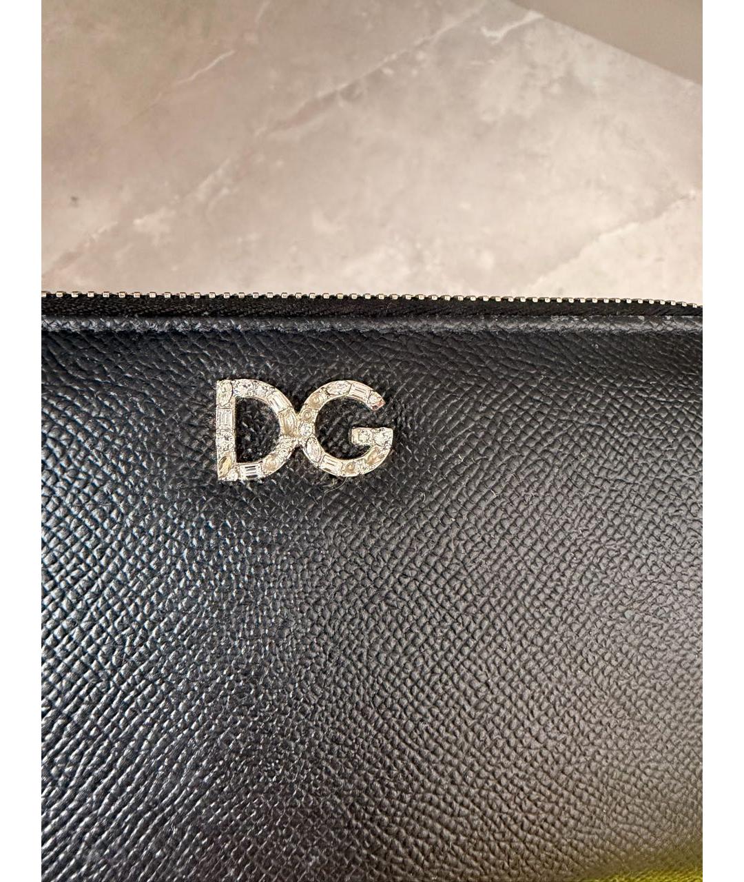 DOLCE&GABBANA Черный кожаный кошелек, фото 7