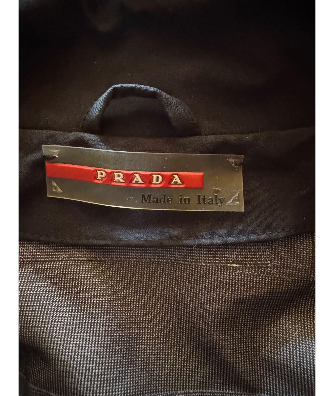 PRADA Черная полиэстеровая куртка, фото 3